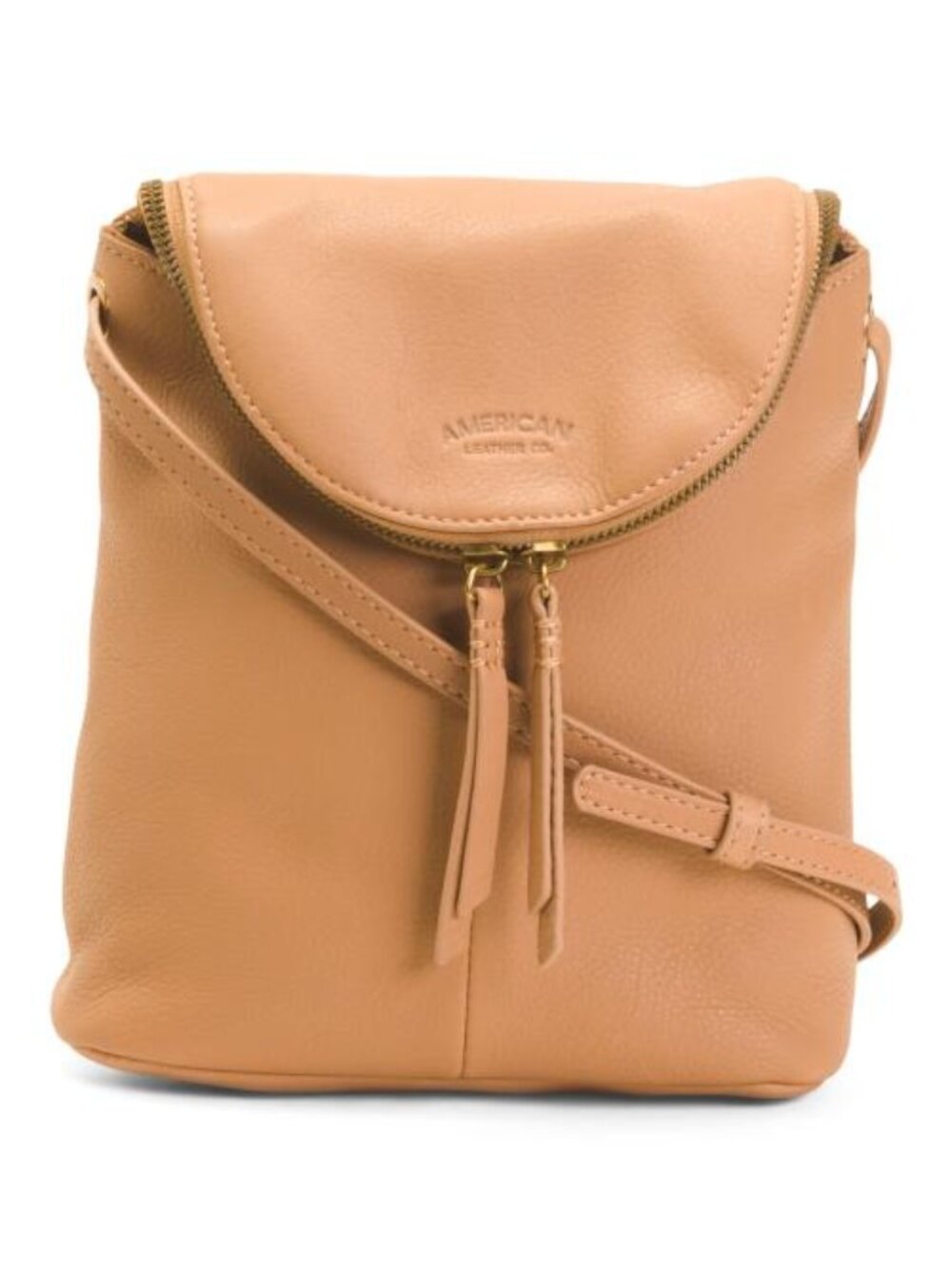 AMERICAN LEATHER CO. Leather Hampton Large Zip Around Crossbody